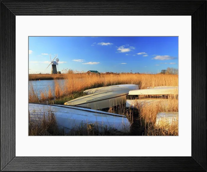 Framed Print : St. Benet's Mill and river Thurne, Norfolk Broads, Norfolk Framed Print : St. Benet's Mill and river Thurne, Norfolk Broads, Norfolk