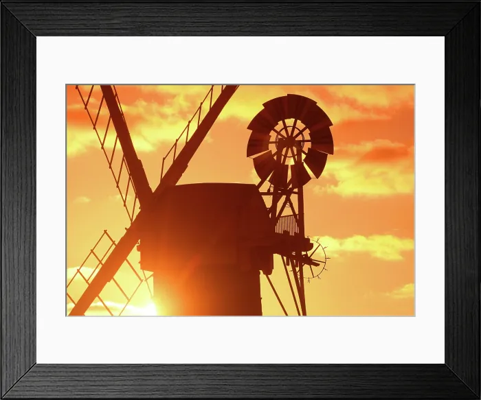 Framed Print : St. Benet's Mill detail at sunset, Norfolk Broads, Norfolk Framed Print : St. Benet's Mill detail at sunset, Norfolk Broads, Norfolk