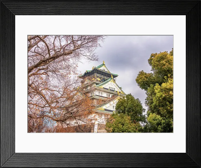 Framed Print : Close up of the Osaka Castle main tower, Osaka, Kansai, Japan Framed Print : Close up of the Osaka Castle main tower, Osaka, Kansai, Japan