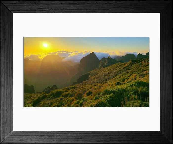 Framed Print : Sunset from summit of Pico do Areeiro, Madeira Framed Print : Sunset from summit of Pico do Areeiro, Madeira