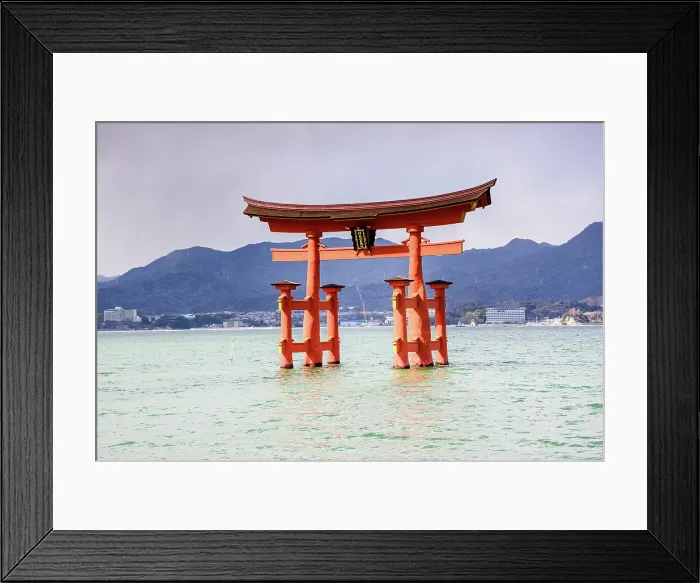 Framed Print : Itsukushima Shrine Otorii Gate standing in the floods, Miyajima, Hiroshima, Japan Framed Print : Itsukushima Shrine Otorii Gate standing in the floods, Miyajima, Hiroshima, Japan