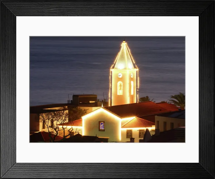 Framed Print : Sao Sebasti£o Church, Camara de Lobos, Madeira Framed Print : Sao Sebasti£o Church, Camara de Lobos, Madeira