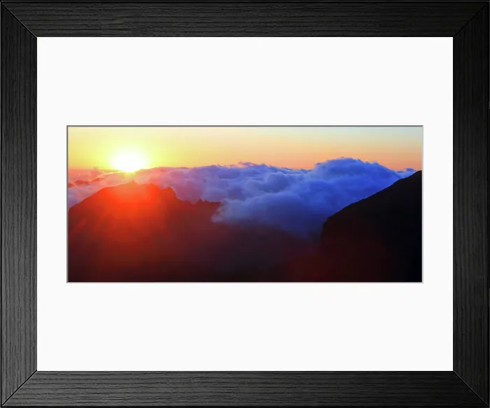 Framed Print : Sunset from summit of Pico do Areeiro, Madeira