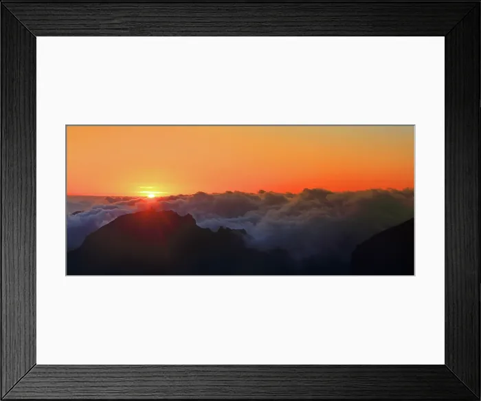 Framed Print : Sunset from summit of Pico do Areeiro, Madeira Framed Print : Sunset from summit of Pico do Areeiro, Madeira