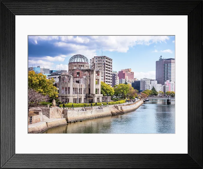 Framed Print : Ruins of the Hiroshima Peace Memorial (Genbaku Dome). Hiroshima, Japan