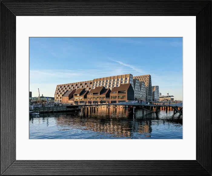 Framed Print : Copenhagen, Denmark ' View of Papirv?en from Inderhavnsbroen ('The Inner Harbour Bridge'), showing the former warehouse island now redeveloped into a vibrant urban area Framed Print : Copenhagen, Denmark ' View of Papirv?en from Inderhavnsbroen ('The Inner Harbour Bridge'), showing the former warehouse island now redeveloped into a vibrant urban area