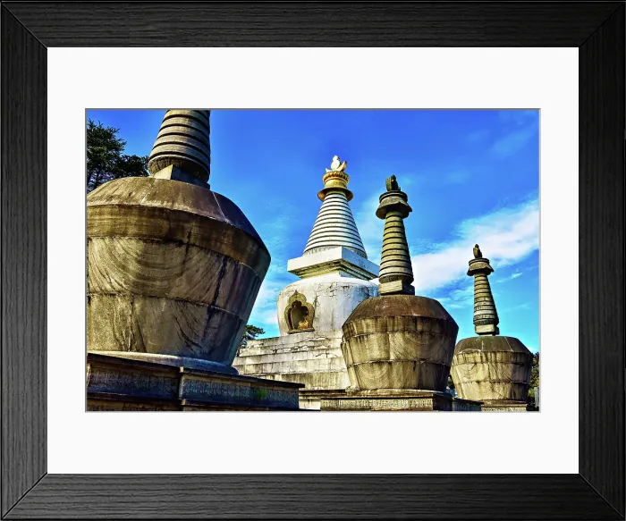 Framed Print : The Nuona Pagoda at the Small Heavenly Pool Temple, a Tibetan Temple in Lushan (Mount Lu), Jiujiang City, Jiangxi, China Framed Print : The Nuona Pagoda at the Small Heavenly Pool Temple, a Tibetan Temple in Lushan (Mount Lu), Jiujiang City, Jiangxi, China