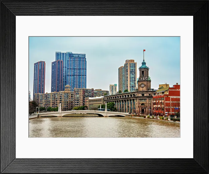 Framed Print : Suzhou Creek with the Shanghai Postal Museum (built in the 1920s) on the right, Shanghai, China Framed Print : Suzhou Creek with the Shanghai Postal Museum (built in the 1920s) on the right, Shanghai, China