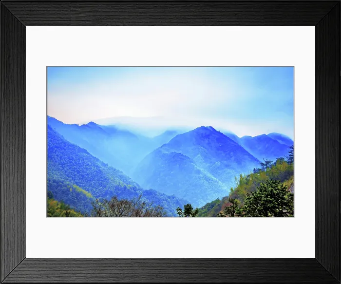 Framed Print : Misty landscape of Mount Jianglang, Jiangshan City, Zhejiang Province, China Framed Print : Misty landscape of Mount Jianglang, Jiangshan City, Zhejiang Province, China