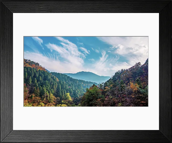 Framed Print : Lushan (Mount Lu), Jiujiang City, Jiangxi, China. Lushan is a UNESCO World Heritage site, it is one of China's most famous mountains known for its natural beauty