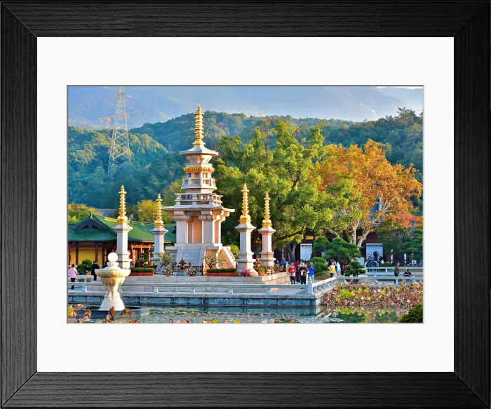 Framed Print : Dongling Monastery, Jiujiang City, Jiangxi Province, China