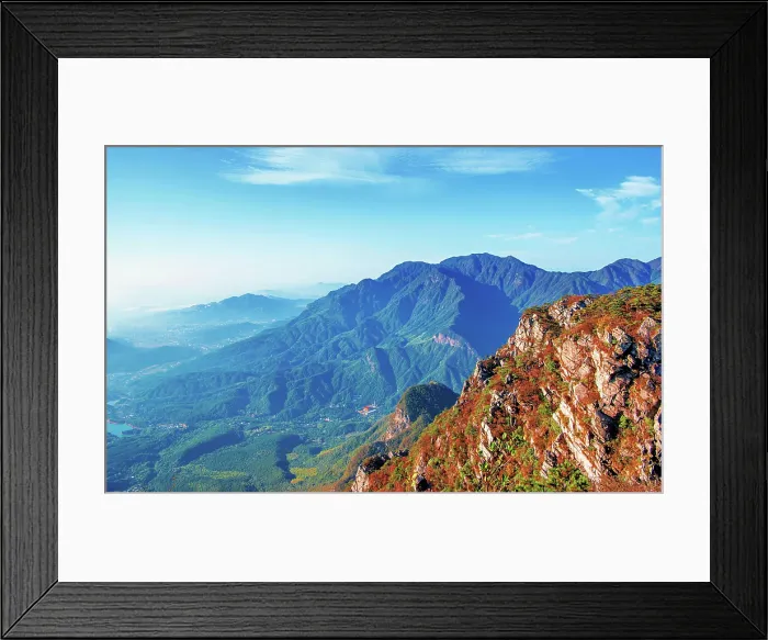 Framed Print : View from Wulao Feng (Five-Old-Man Peak) in Lushan (Mount Lu), UNESCO, Jiujiang City, Jiangxi, China Framed Print : View from Wulao Feng (Five-Old-Man Peak) in Lushan (Mount Lu), UNESCO, Jiujiang City, Jiangxi, China