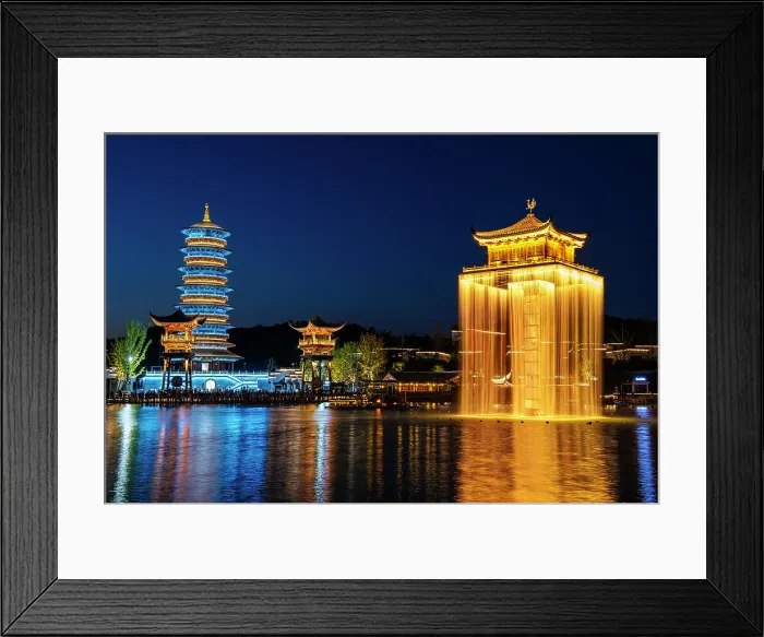 Framed Print : The waterfront at WuNvZhou Resort, Wuyuan County, Shangrao, Jiangxi Province, China Framed Print : The waterfront at WuNvZhou Resort, Wuyuan County, Shangrao, Jiangxi Province, China