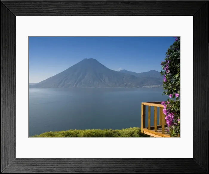 Framed Print : Lake Atitlan from Lomas de Tzununa Hotel with San Pedro Volcano in the background Framed Print : Lake Atitlan from Lomas de Tzununa Hotel with San Pedro Volcano in the background