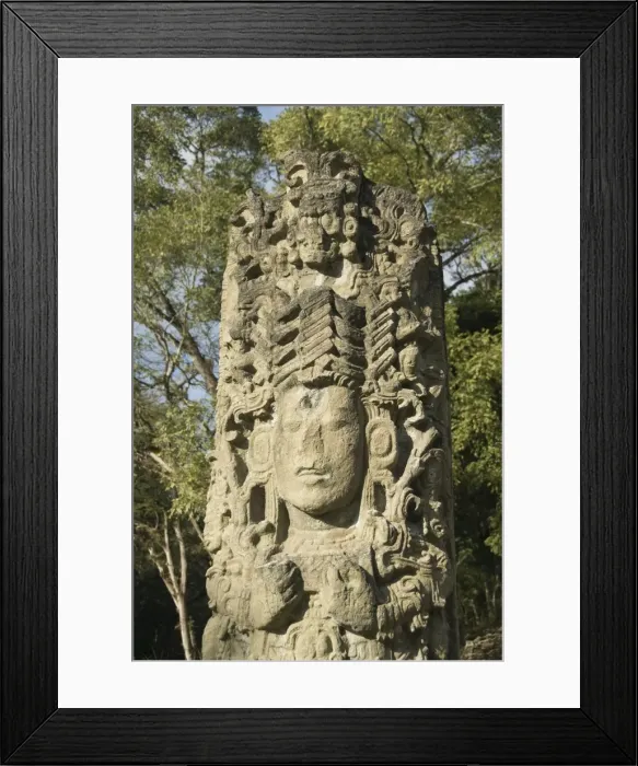 Framed Print : Stela A dating from 731 AD, Copan Archaeological Park, UNESCO World Heritage Site Framed Print : Stela A dating from 731 AD, Copan Archaeological Park, UNESCO World Heritage Site
