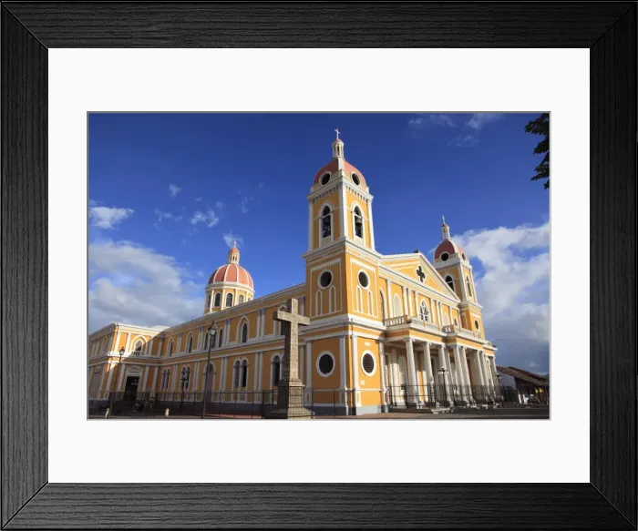 Framed Print : Cathedral de Granada, Park Colon, Park Central, Granada, Nicaragua, Central America Framed Print : Cathedral de Granada, Park Colon, Park Central, Granada, Nicaragua, Central America