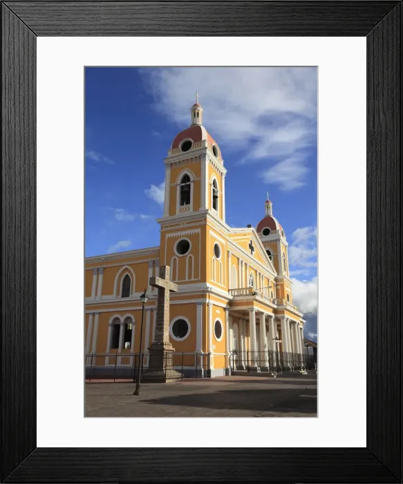 Framed Print : Cathedral de Granada, Park Colon, Park Central, Granada, Nicaragua, Central America Framed Print : Cathedral de Granada, Park Colon, Park Central, Granada, Nicaragua, Central America