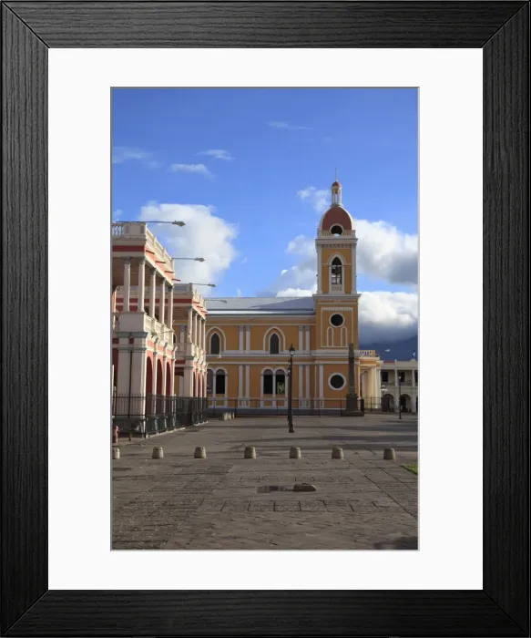 Framed Print : Cathedral de Granada, Park Colon, Park Central, Granada, Nicaragua, Central America Framed Print : Cathedral de Granada, Park Colon, Park Central, Granada, Nicaragua, Central America