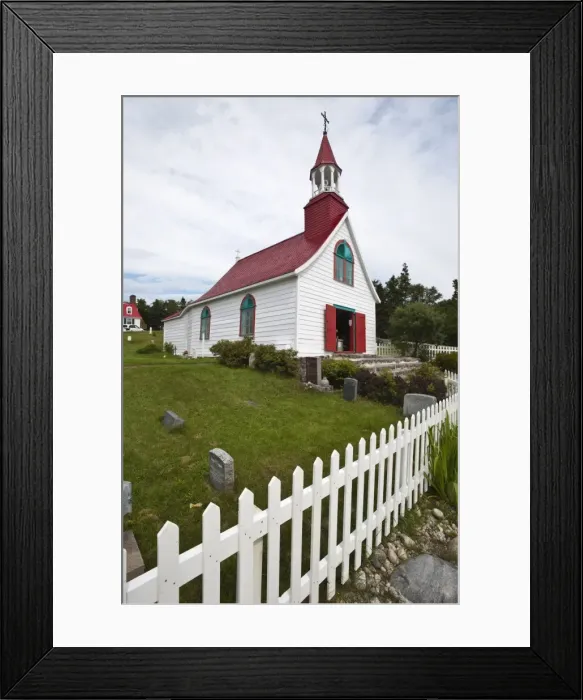 Framed Print : The Historic Indians chapel in Tadoussac, Quebec, Canada, North America Framed Print : The Historic Indians chapel in Tadoussac, Quebec, Canada, North America
