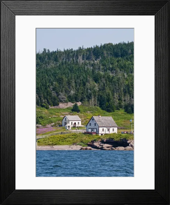Framed Print : Historic settlement on Ile Bonaventure offshore of Perce, Quebec, Canada, North America Framed Print : Historic settlement on Ile Bonaventure offshore of Perce, Quebec, Canada, North America