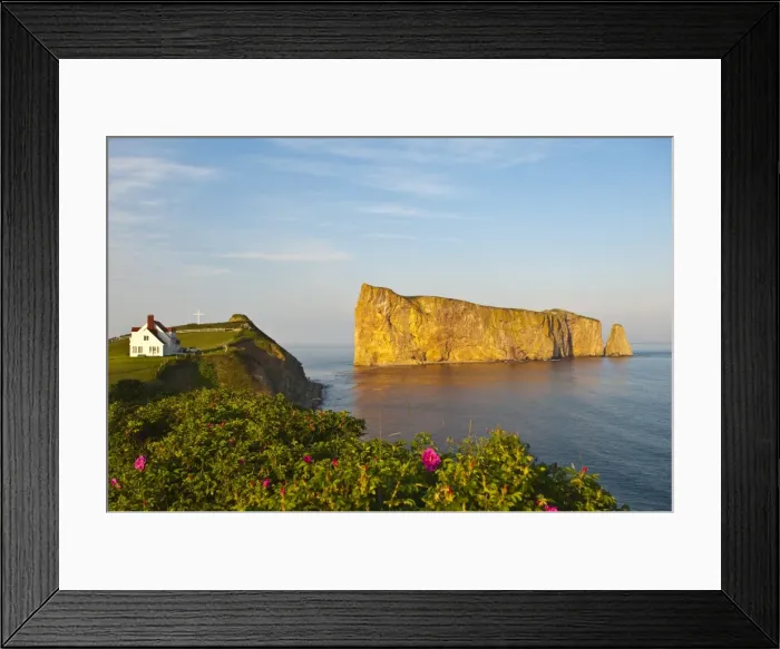 Framed Print : Perce and Rocher Perce (Perce Rock), Quebec, Canada, North America Framed Print : Perce and Rocher Perce (Perce Rock), Quebec, Canada, North America