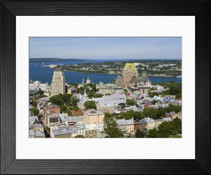Framed Print : Looking down on the Old City, Quebec City, Quebec, Canada, North America