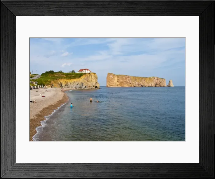 Framed Print : Perce and Rocher Perce (Perce Rock), Quebec, Canada, North America Framed Print : Perce and Rocher Perce (Perce Rock), Quebec, Canada, North America