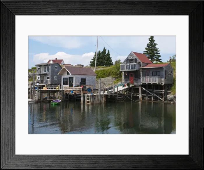 Framed Print : Scene around Blue Rocks in Lunenburg Harbour, Nova Scotia, Canada, North America Framed Print : Scene around Blue Rocks in Lunenburg Harbour, Nova Scotia, Canada, North America