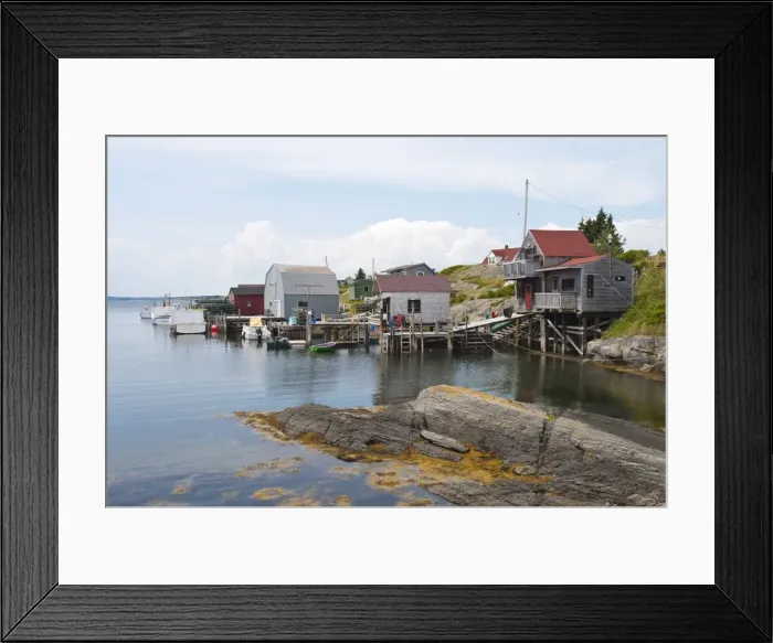 Framed Print : Scene around Blue Rocks in Lunenburg Harbour, Nova Scotia, Canada, North America Framed Print : Scene around Blue Rocks in Lunenburg Harbour, Nova Scotia, Canada, North America