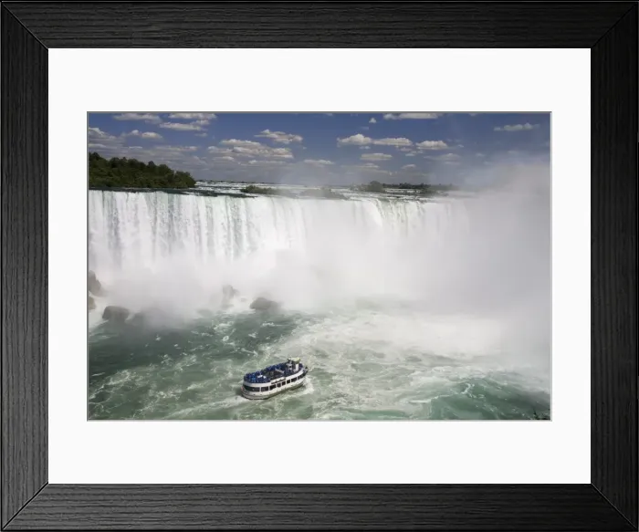 Framed Print : Maid of the Mist sails near the American Falls in Niagara Falls, New York State