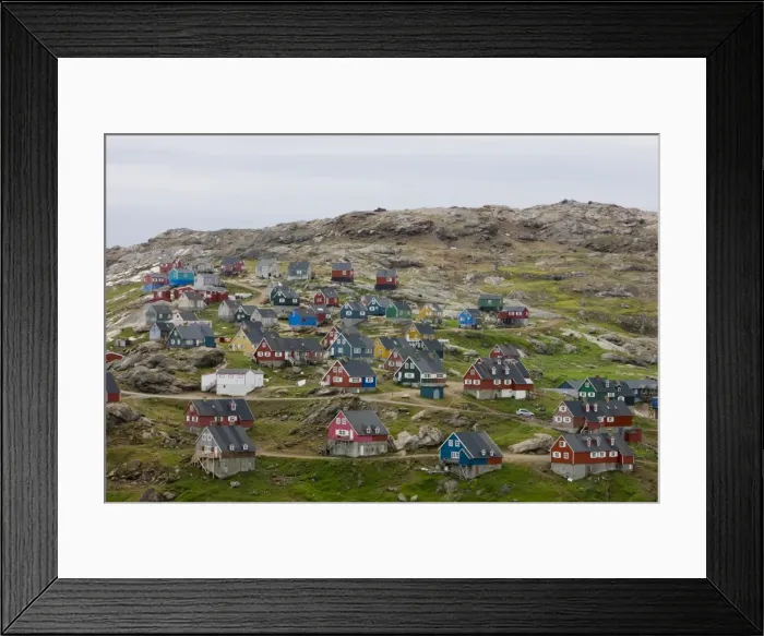 Framed Print : Village of Ammassalik, Greenland, Arctic, Polar Regions Framed Print : Village of Ammassalik, Greenland, Arctic, Polar Regions