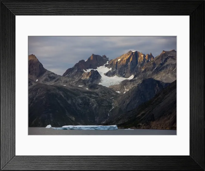 Framed Print : Ice and mountains, Prince Christian Sund, Greenland, Arctic, Polar Regions