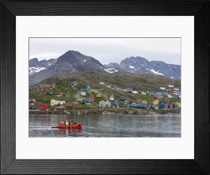 Framed Print : Fishing Boat, Ammassalik, Greenland, Arctic, Polar Regions Framed Print : Fishing Boat, Ammassalik, Greenland, Arctic, Polar Regions