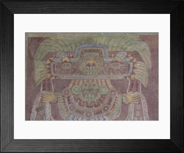 Framed Print : Mural in the Palace of Tetitla, believed to be a representation of the Great Goddess of Teotihuacan Framed Print : Mural in the Palace of Tetitla, believed to be a representation of the Great Goddess of Teotihuacan