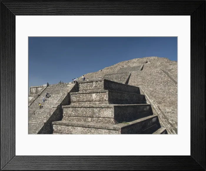 Framed Print : Tourists climbing stairway, Pyramid of the Moon, Archaeological Zone of Teotihuacan Framed Print : Tourists climbing stairway, Pyramid of the Moon, Archaeological Zone of Teotihuacan