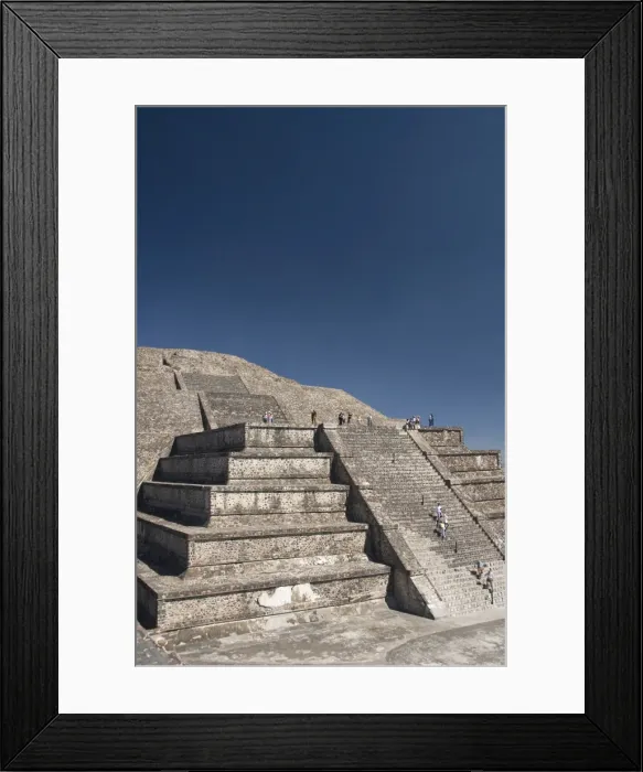 Framed Print : Tourists climbing steps, Pyramid of the Moon, Archaeological Zone of Teotihuacan Framed Print : Tourists climbing steps, Pyramid of the Moon, Archaeological Zone of Teotihuacan