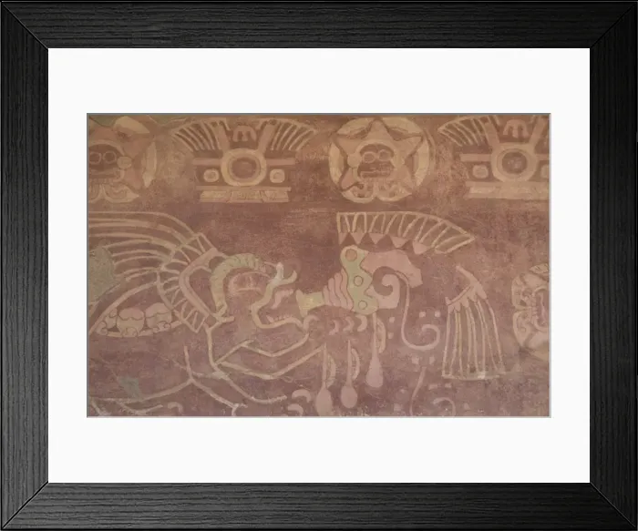 Framed Print : Fresco in a chamber off the Jaguar Palace patio, Archaeological Zone of Teotihuacan Framed Print : Fresco in a chamber off the Jaguar Palace patio, Archaeological Zone of Teotihuacan