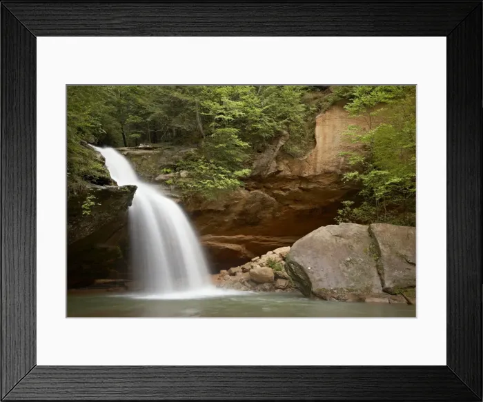 Framed Print : Lower Falls, Hocking Hills State Park, Ohio, United States of America, North America Framed Print : Lower Falls, Hocking Hills State Park, Ohio, United States of America, North America