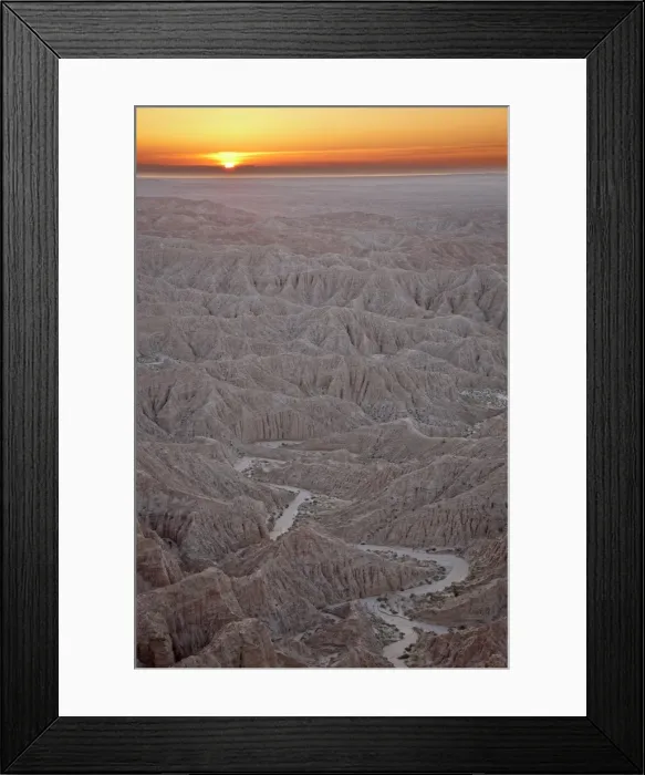 Framed Print : Sunrise at Fonts Point, Anza-Borrego Desert State Park, California Framed Print : Sunrise at Fonts Point, Anza-Borrego Desert State Park, California