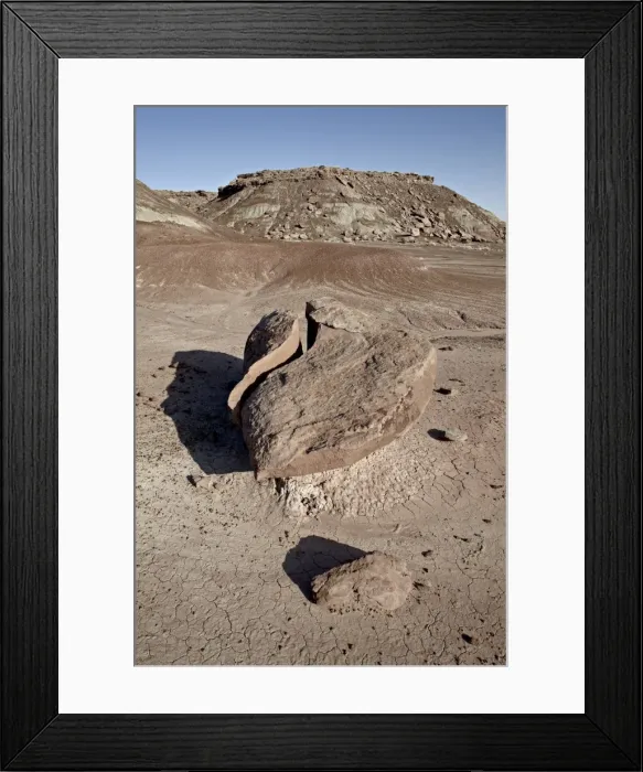 Framed Print : Boulder that looks like a broken heart among the badlands, Petrified Forest National Park Framed Print : Boulder that looks like a broken heart among the badlands, Petrified Forest National Park