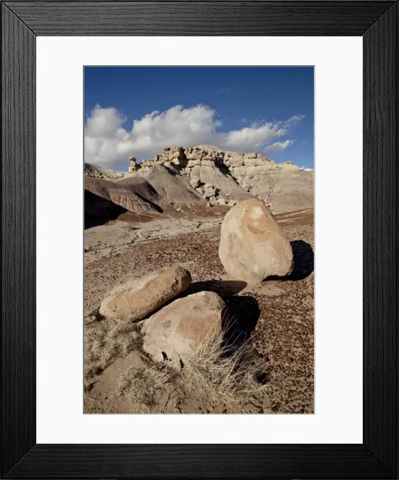 Framed Print : Boulders in the badlands, Petrified Forest National Park, Arizona, United States of America Framed Print : Boulders in the badlands, Petrified Forest National Park, Arizona, United States of America