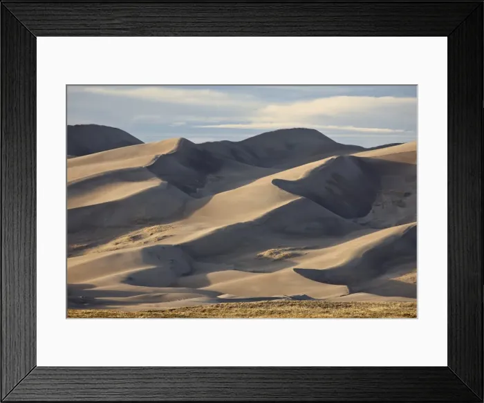 Framed Print : Great Sand Dunes late in the afternoon, Great Sand Dunes National Park and Preserve Framed Print : Great Sand Dunes late in the afternoon, Great Sand Dunes National Park and Preserve