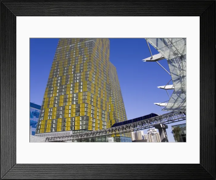 Framed Print : Monorail and Veer Towers at CityCenter, Las Vegas, Nevada, United States of America Framed Print : Monorail and Veer Towers at CityCenter, Las Vegas, Nevada, United States of America