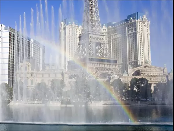 Fountains at Bellagio and Paris Casino, Las Vegas, Nevada, United States of America