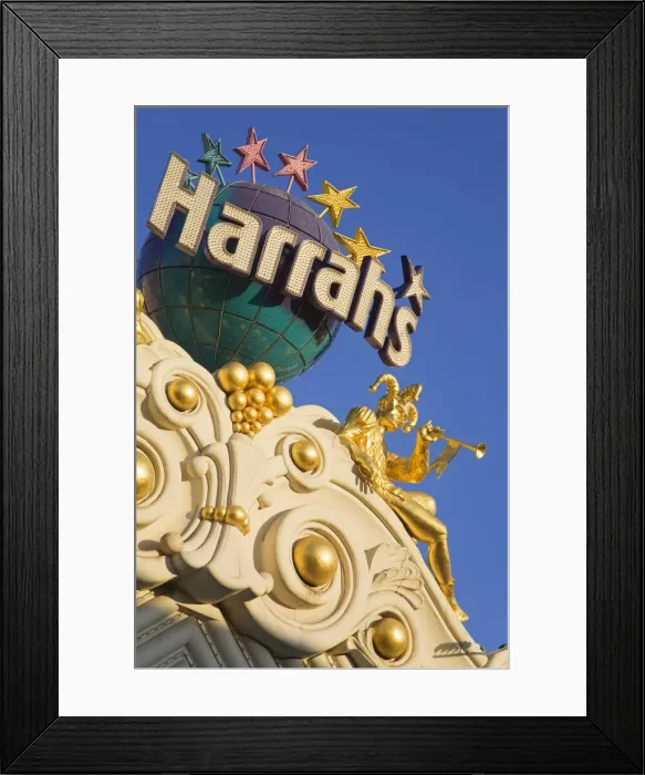Framed Print : Detail of Harrahs Casino, Las Vegas, Nevada, United States of America, North America Framed Print : Detail of Harrahs Casino, Las Vegas, Nevada, United States of America, North America