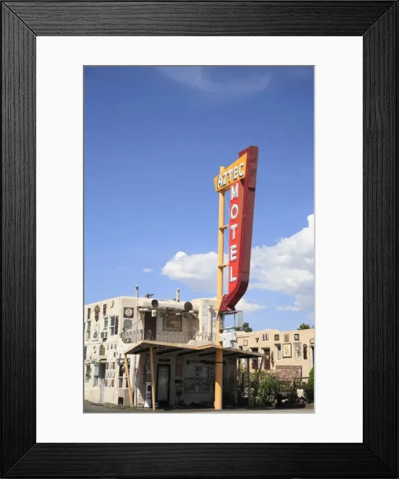 Framed Print : Motel, Route 66, Albuquerque, New Mexico, United States of America, North America Framed Print : Motel, Route 66, Albuquerque, New Mexico, United States of America, North America