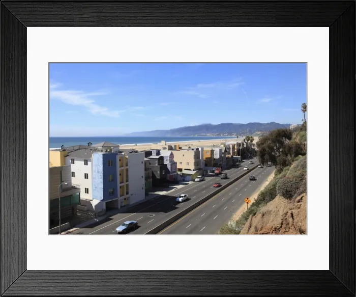 Framed Print : Pacific Coast Highway, Santa Monica, Los Angeles, California, United States of America Framed Print : Pacific Coast Highway, Santa Monica, Los Angeles, California, United States of America