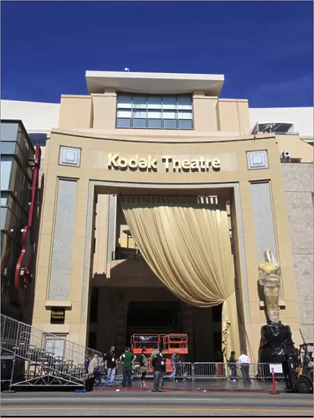 Preparations for Academy Awards, Kodak Theatre, Hollywood Boulevard, Los Angeles