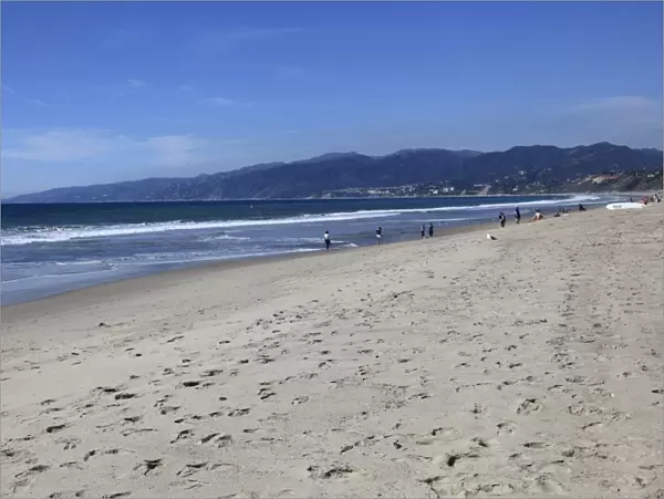 Beach, Santa Monica, Malibu Mountains, Los Angeles, California, United States of America