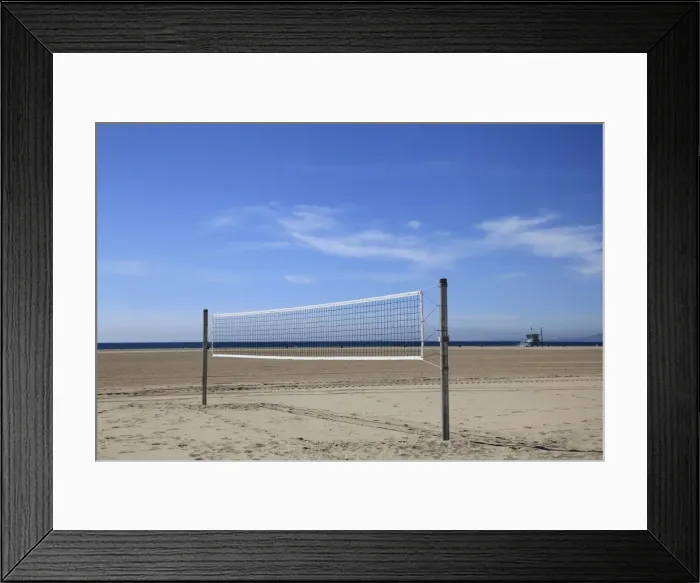 Framed Print : Volleyball net, Santa Monica, Los Angeles, California, United States of America Framed Print : Volleyball net, Santa Monica, Los Angeles, California, United States of America